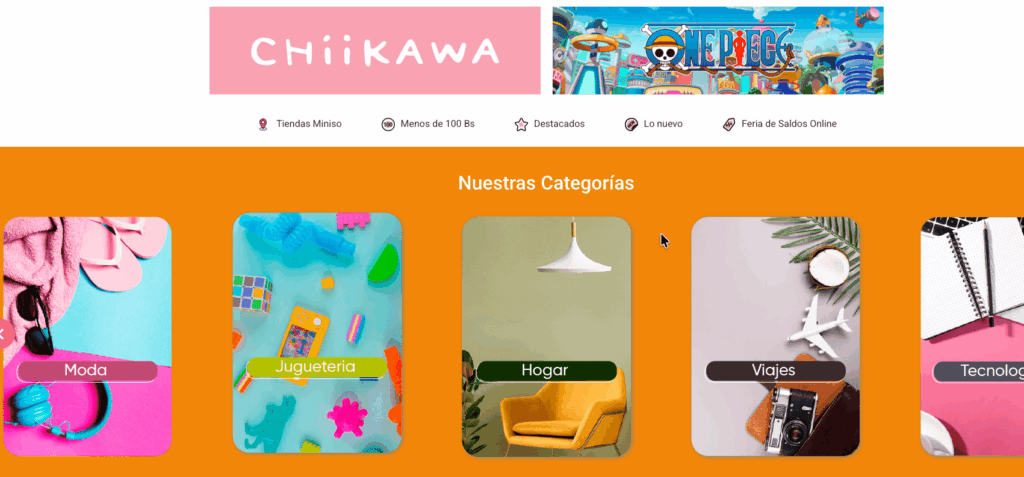 tienda online de Miniso en Bolivia