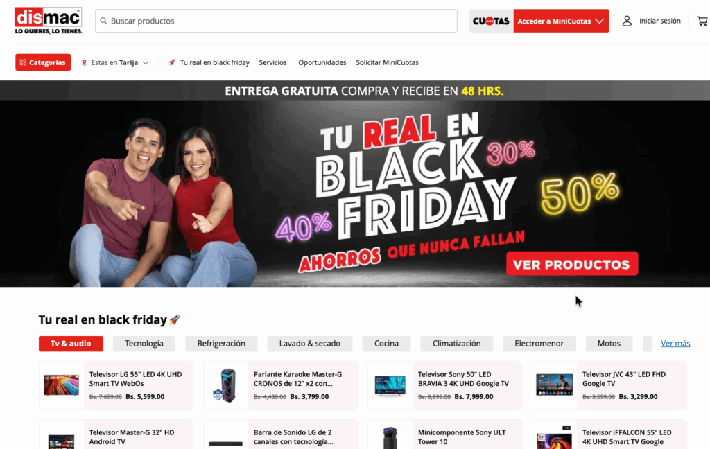 Sector Electrodomésticos (Tiendas de electrodomésticos bolivia)