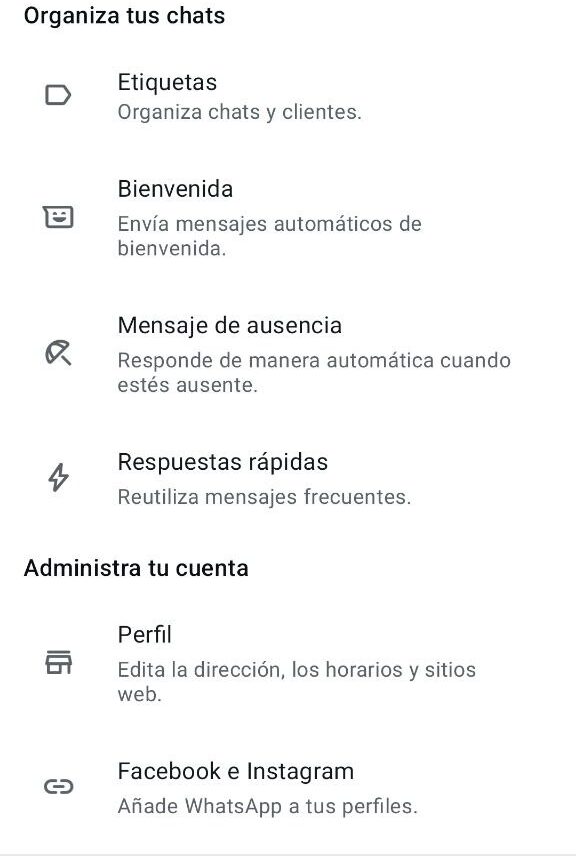 Ve a Herramientas para la empresa > Respuestas rápidas.