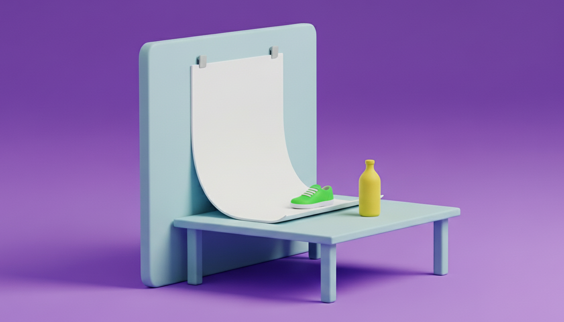Paso 2: El Fondo (El Truco de los Fondos para Catalogos de Productos)